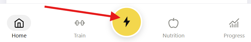 Quick Access arrow pointing to the yellow lightning bolt