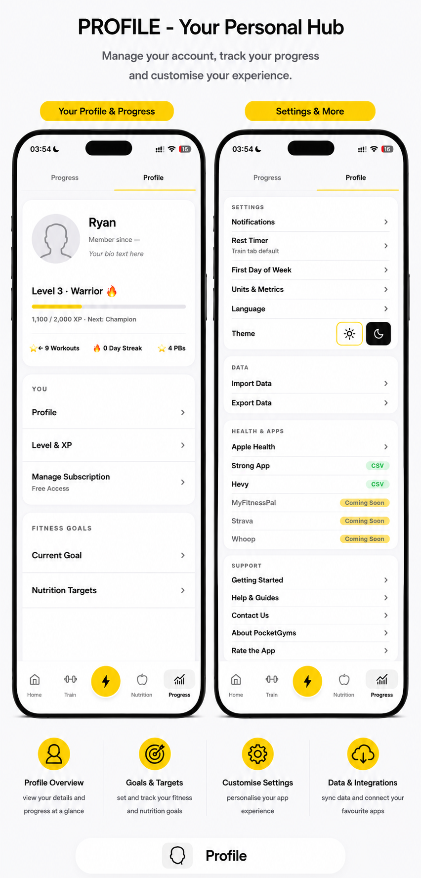 Profile screen preview